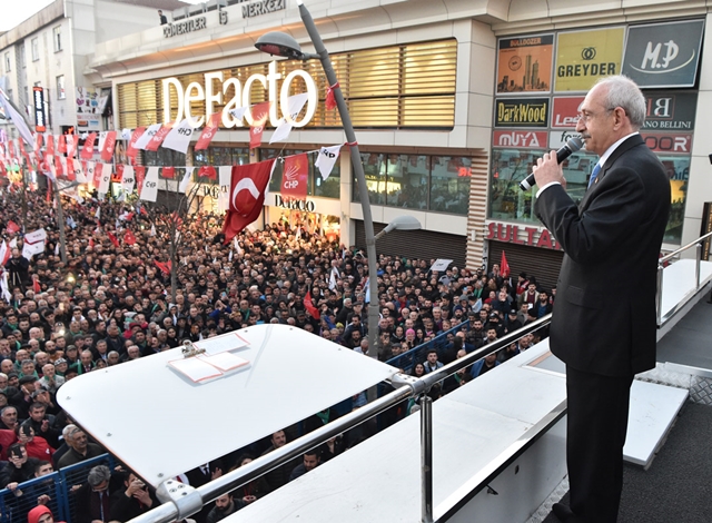 CHP Genel Başkanı Kılıçdaroğlu, Sancaktepe`de halka hitap etti