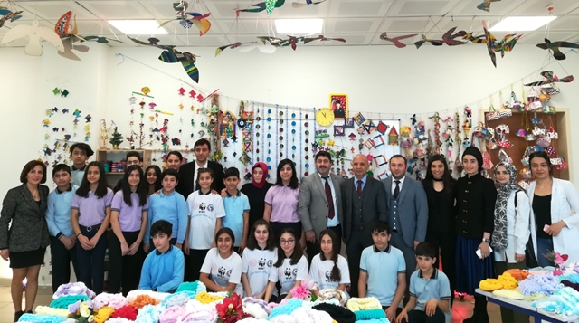 Sancaktepe Fatih Sultan Mehmet Ortaokulu, 3 projeye bir sergi düzenledi