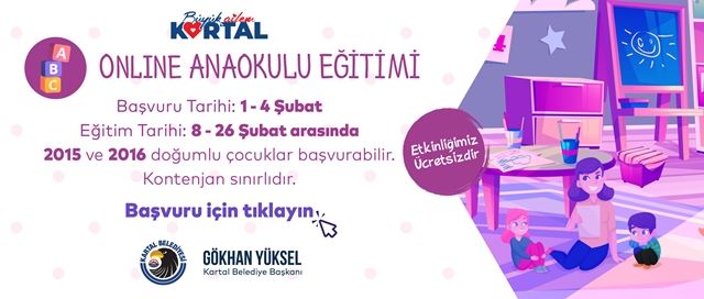 Kartal Belediyesi’nden Ücretsiz Online Anaokulu Eğitimi