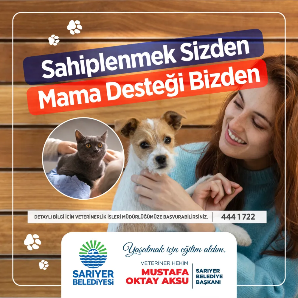 SARIYER BELEDİYESİ’NDEN, “SAHİPLENMEK SİZDEN MAMA DESTEĞİ BİZDEN” KAMPANYASI